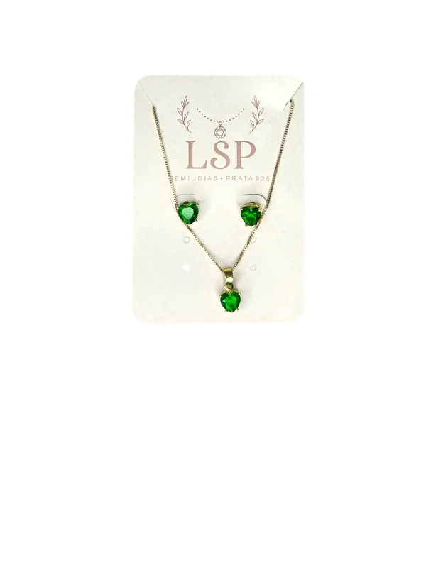 Colar Ponto De Luz Esverdeado
